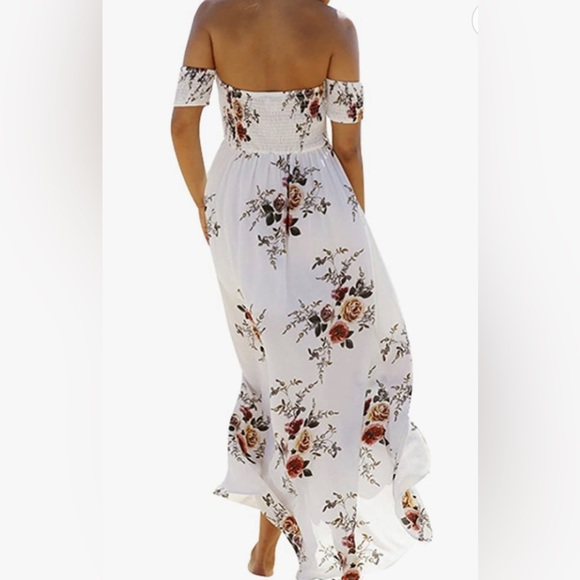 Floral Off The Shoulder Split Chiffon Maxi Dress | Size: M | NWOT - Picture 2 of 3